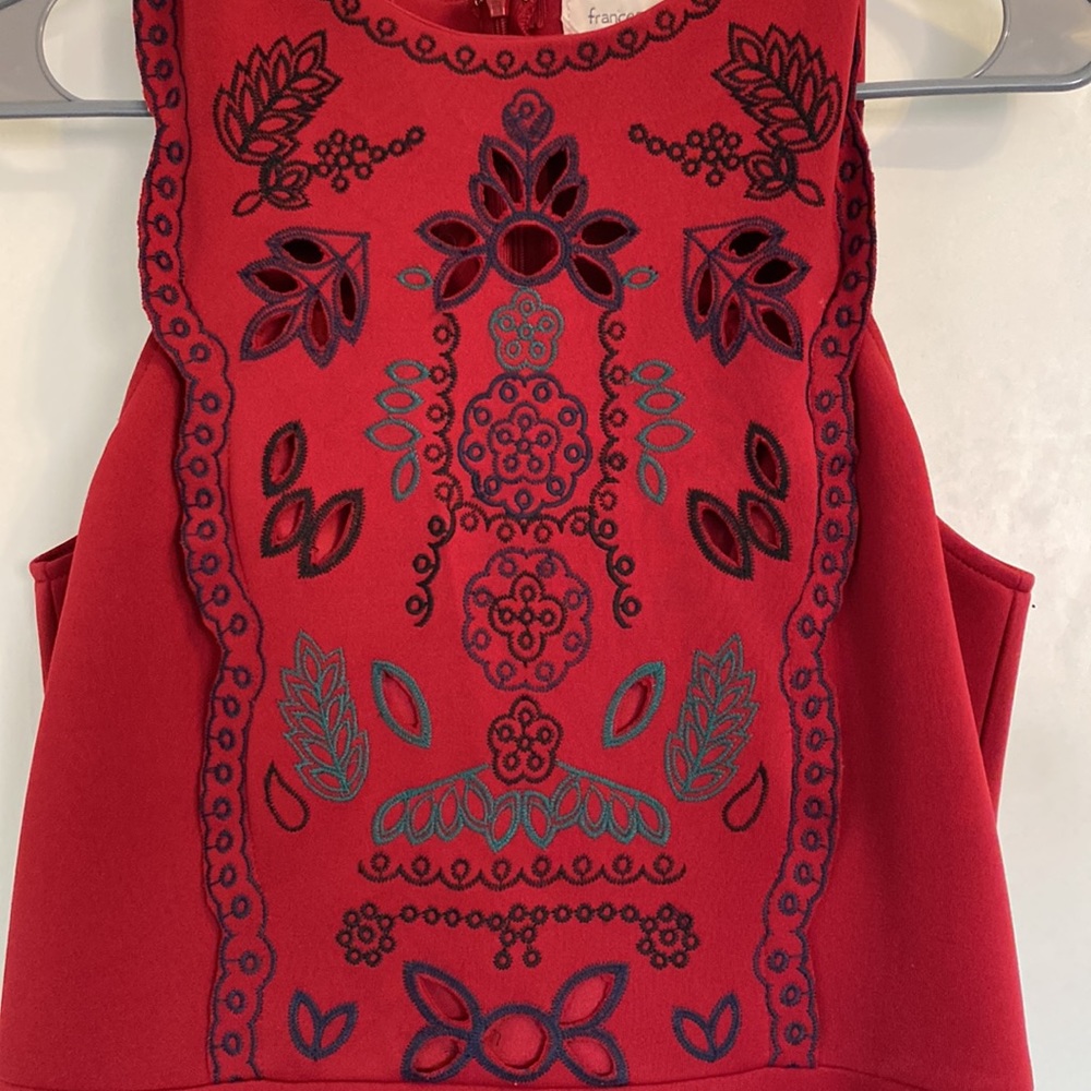 Francesca’s red dress, really pretty! Size M. Great condition! - Picture 3 of 5